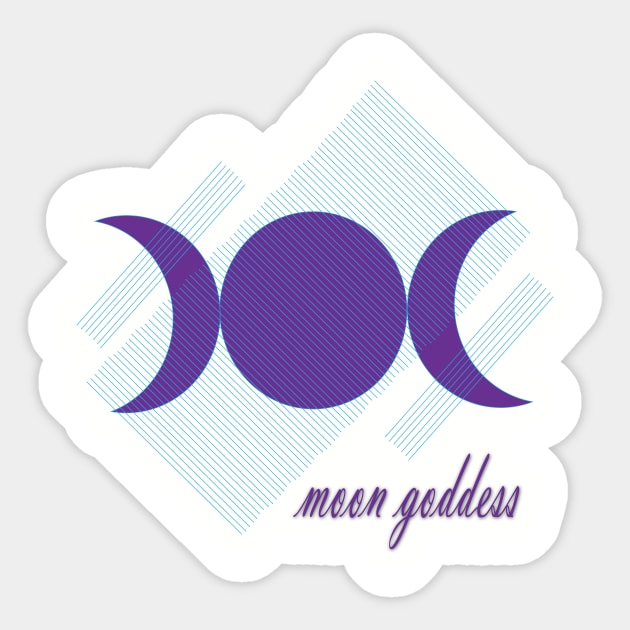 Moon Goddess Sticker by hilaryuhl@gmail.com